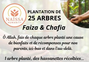 Je plante 25 arbres - plantation dédiée avec affiche personnalisée