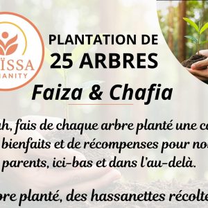 Je plante 25 arbres - plantation dédiée avec affiche personnalisée